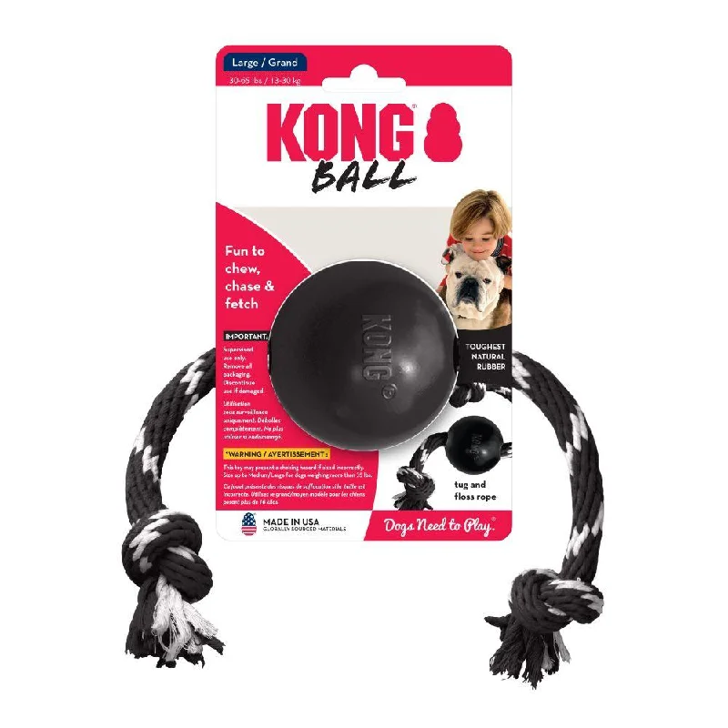 - Travel pet toy recommendationsKONG Extreme Ball With Rope Dog Toy, Large