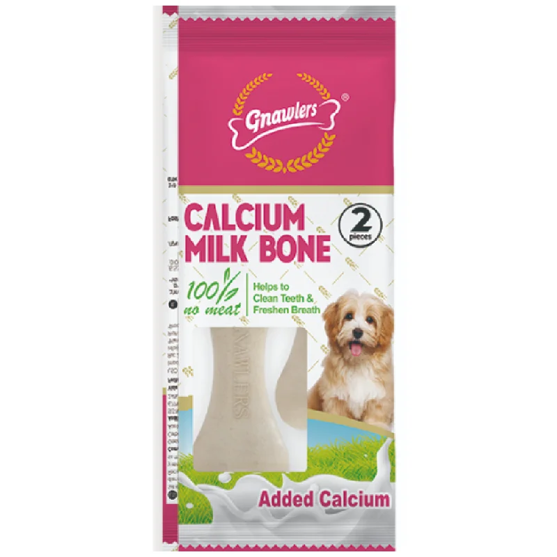 - Organic cotton dog bibsGnawlers Calcium Milk Bone Dog Treats (18g | 2pcs)