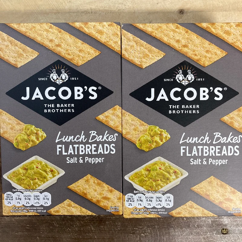 - Natural latex pet mattress2x Jacobs Flatbread Salt & Cracked Black Pepper Packs (2x150g)