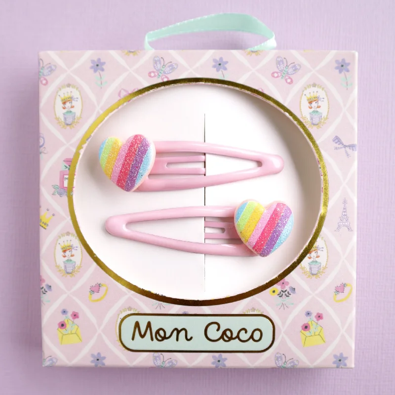 - Foldable and portable cat bagMon Coco Hair Clip Set | Candy Heart