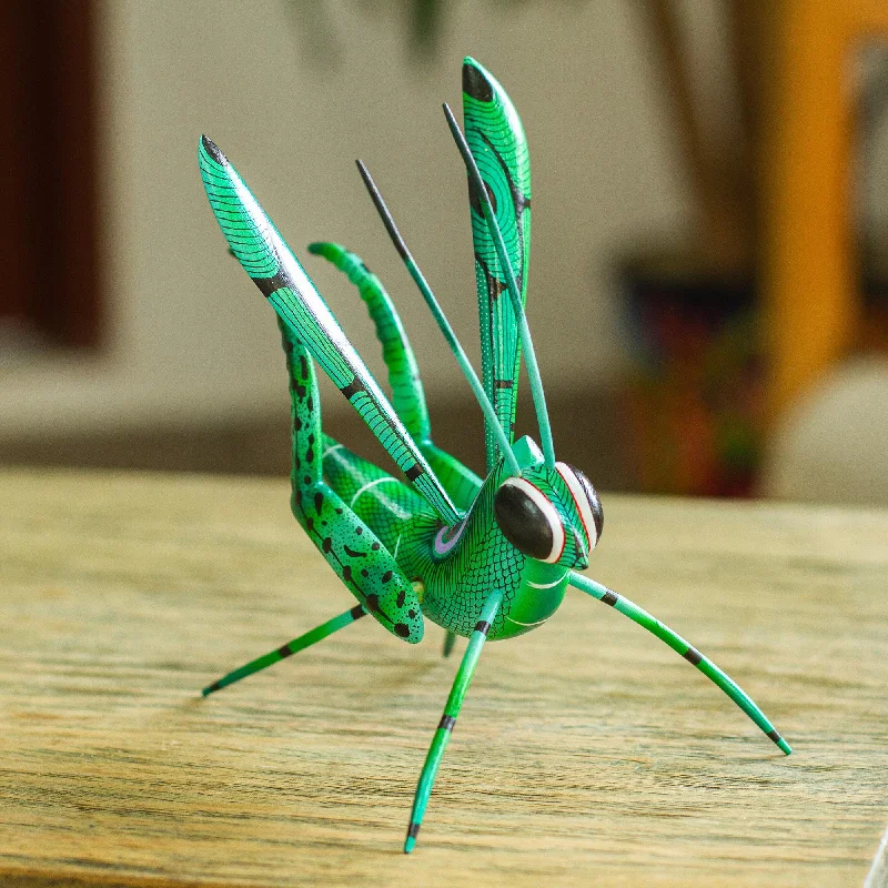 - Parrot climbing and standing wooden frameCricket Song Handcrafted Copal Wood Cricket Alebrije from Mexico - Parrot climbing and standing wooden frameCricket Song Handcrafted Copal Wood Cricket Alebrije from Mexico