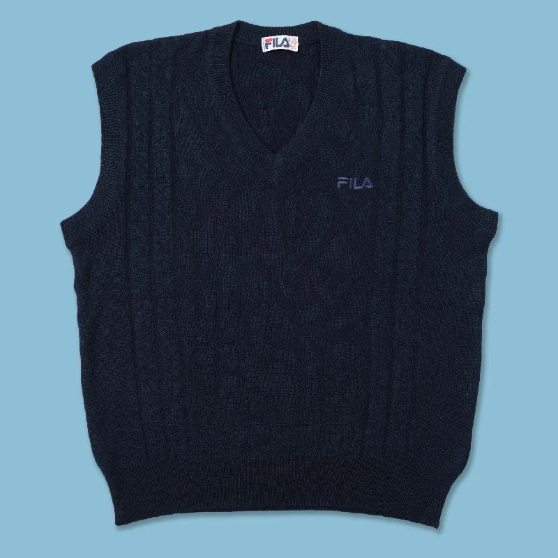 - ​​Pet toys under    yuanVintage Fila Knit Sweater Vest XLarge