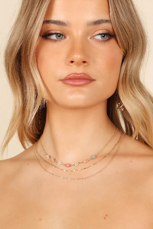 Pet ProductsEllody Flower Necklace Set - Gold