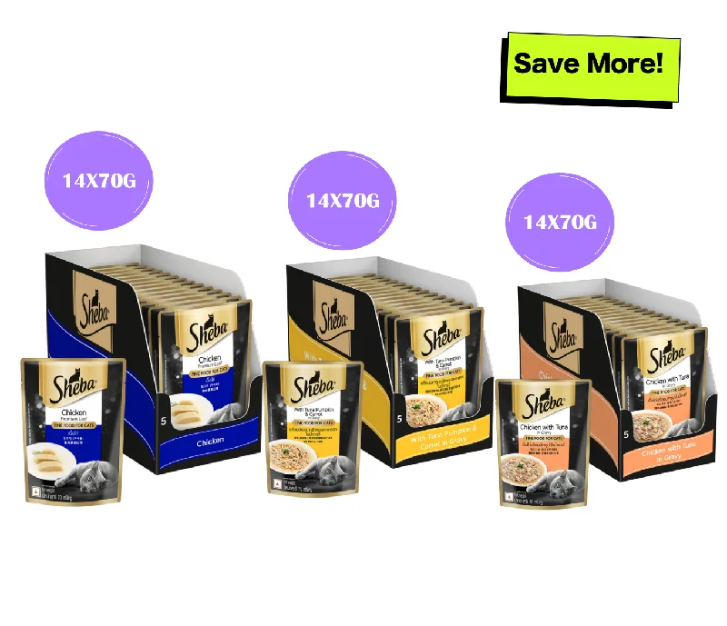 - Pet fence foldable indoorSheba Chicken Loaf, Chicken With Tuna and Tuna Pumpkin & Carrot In Gravy Rich Premium Adult Fine Cat Wet Food Combo - Pet fence foldable indoorSheba Chicken Loaf, Chicken With Tuna and Tuna Pumpkin & Carrot In Gravy Rich Premium Adult Fine Cat Wet Food Combo
