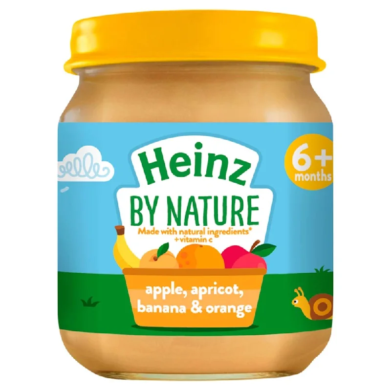---HEINZ BABY FOOD APPLE APRICOT BANANA & ORANGE 120 GM