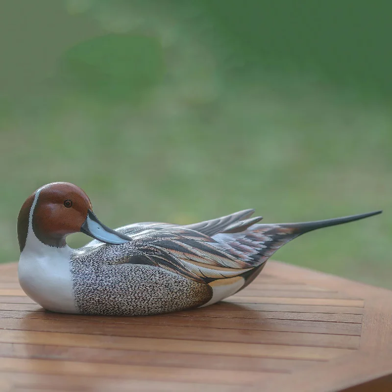 - Teething and chewing toys for puppiesPosing Pintail Duck Indonesian Wood Bird Sculpture - Teething and chewing toys for puppiesPosing Pintail Duck Indonesian Wood Bird Sculpture