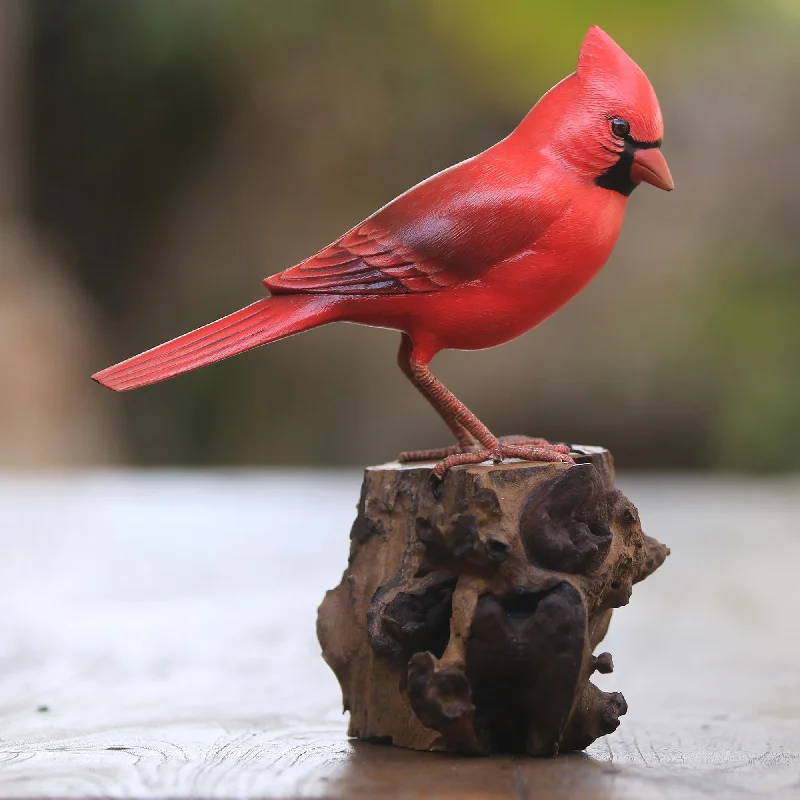 -Anti-slip claw protection raincoat FOR dogsPerched Virginia Cardinal Hand-Painted Wood Virginia Cardinal Sculpture from Bali -Anti-slip claw protection raincoat FOR dogsPerched Virginia Cardinal Hand-Painted Wood Virginia Cardinal Sculpture from Bali