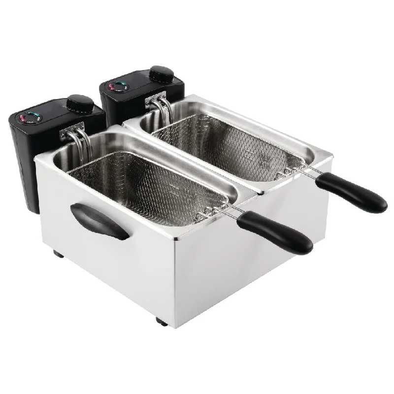 - Pregnant cat delivery room warming boxCaterlite Light Duty Twin Tank Twin Basket Countertop Fryer 2x 3.5Ltr