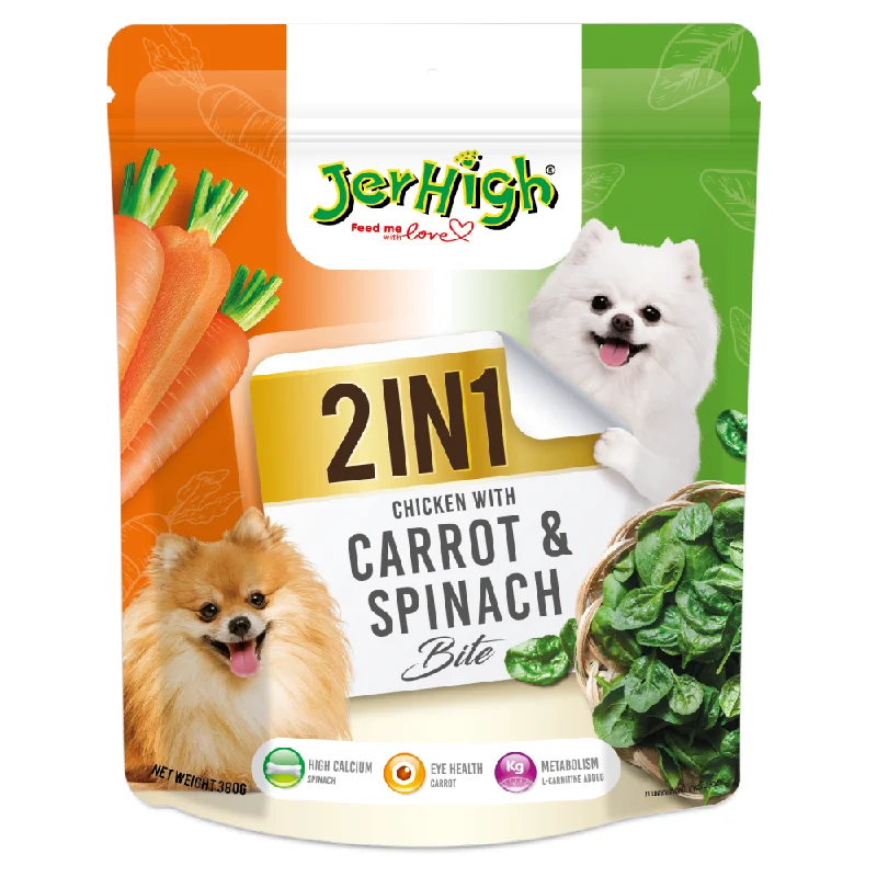 Pet ProductsJerHigh 2in1 Carrot & Spinach Bite Dog Treats