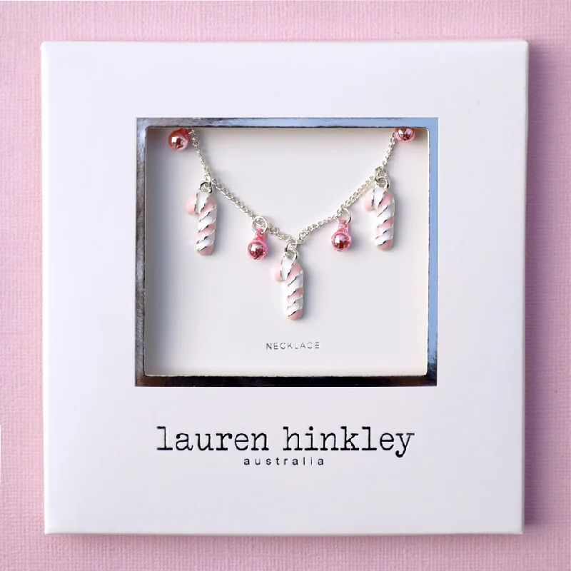 ---Lauren Hinkley Christmas Necklace | Candy Cane Bells