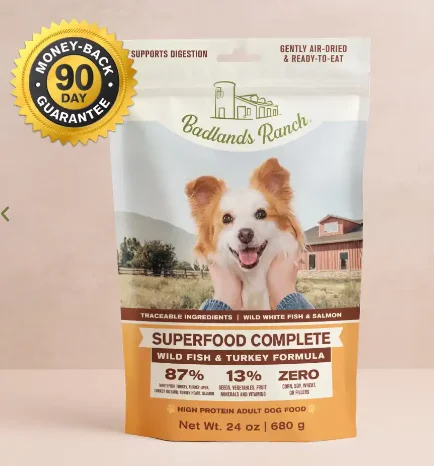 - Summer pet ice matBadlands Ranch Superfood Complete Wild Fish & Turkey Formula Dog Food