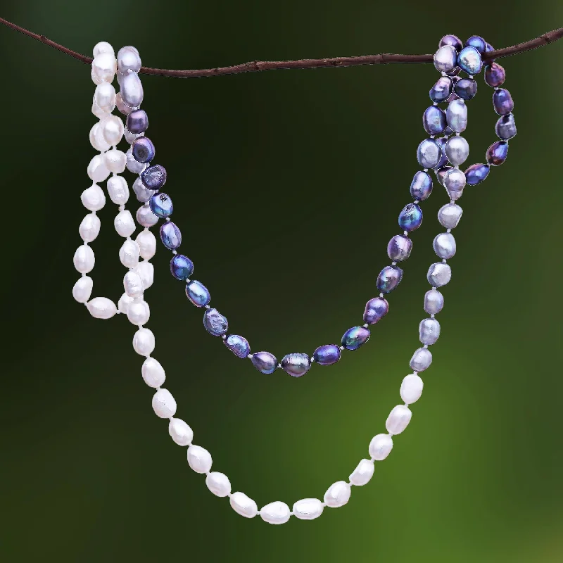 - Dog anti-slip matBlissful Woman in Grey Cultured Pearl Beaded Long Necklace in Grey from Thailand - Dog anti-slip matBlissful Woman in Grey Cultured Pearl Beaded Long Necklace in Grey from Thailand