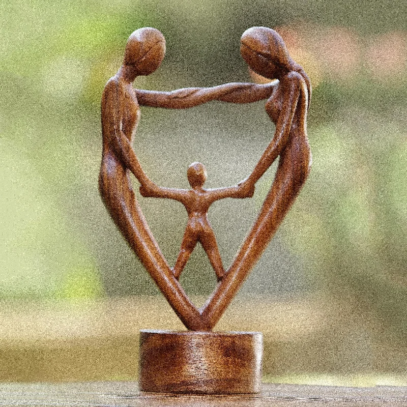 - Pet vitamin complex nutrition tabletsOur Blessing Hand-Carved Parents and Child Blessing Suar Wood Statuette