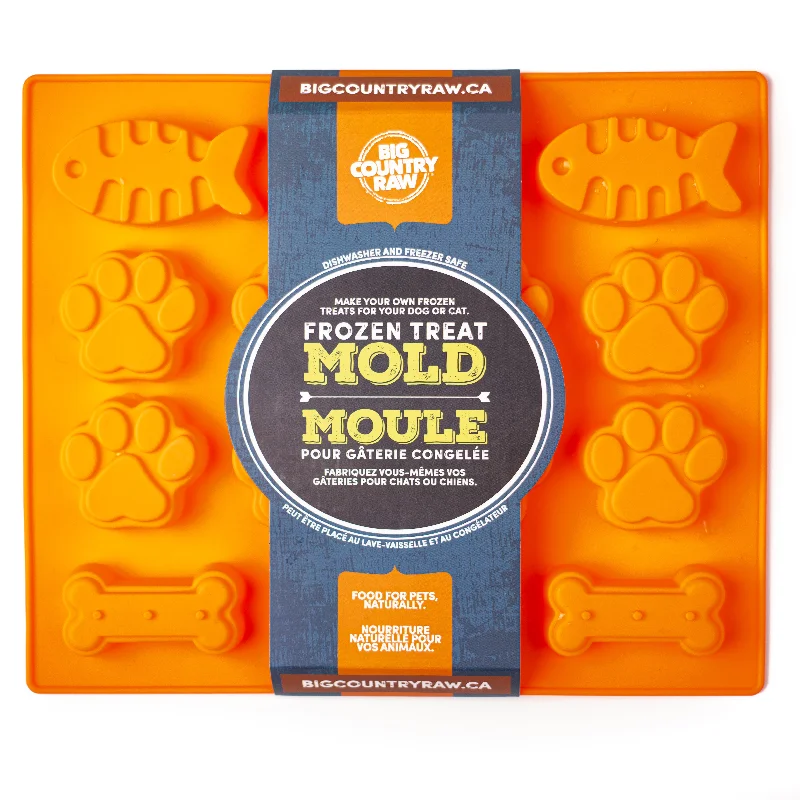    - High-fiber cat food  Big Country Raw Silicone Mold Fish, Paw & Bone