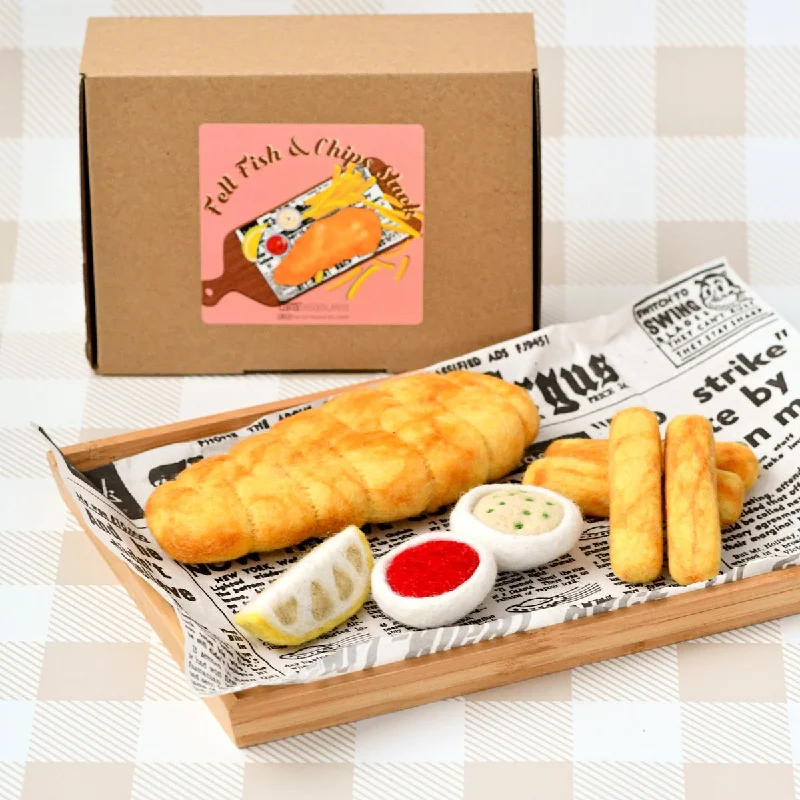 - Summer pet ice matFelt Food Felt Fish and Chips Stack