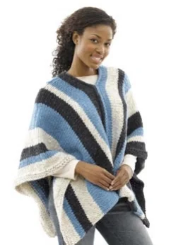 - Chinchilla cooling ice nest ceramic plateVertical-Striped Poncho: Woman's Version (Knit) - Chinchilla cooling ice nest ceramic plateVertical-Striped Poncho: Woman's Version (Knit)