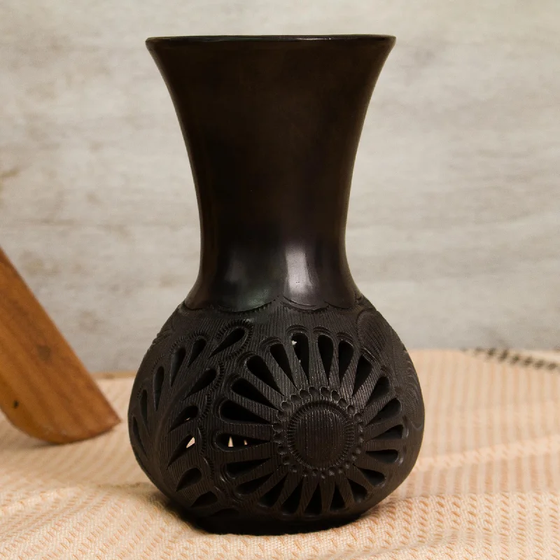 - Christmas pet Christmas clothingBarro Negro Rays Floral Barro Negro Ceramic Decorative Vase - Christmas pet Christmas clothingBarro Negro Rays Floral Barro Negro Ceramic Decorative Vase