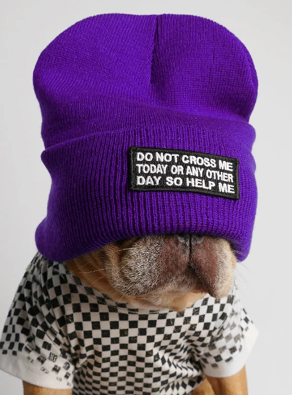 Pet custom clothesDo Not Cross Me Beanie