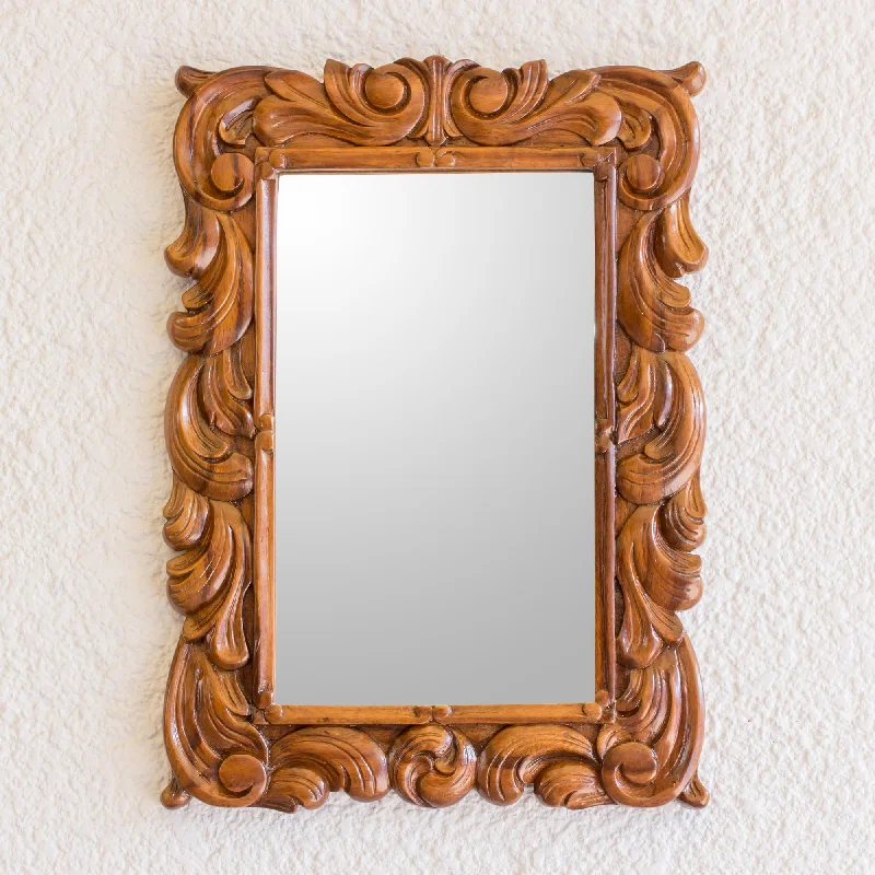 - Pet toys under yuanNatural Grace Guatemalan Artisan Crafted Carved Wood Wall Mirror - Pet toys under yuanNatural Grace Guatemalan Artisan Crafted Carved Wood Wall Mirror