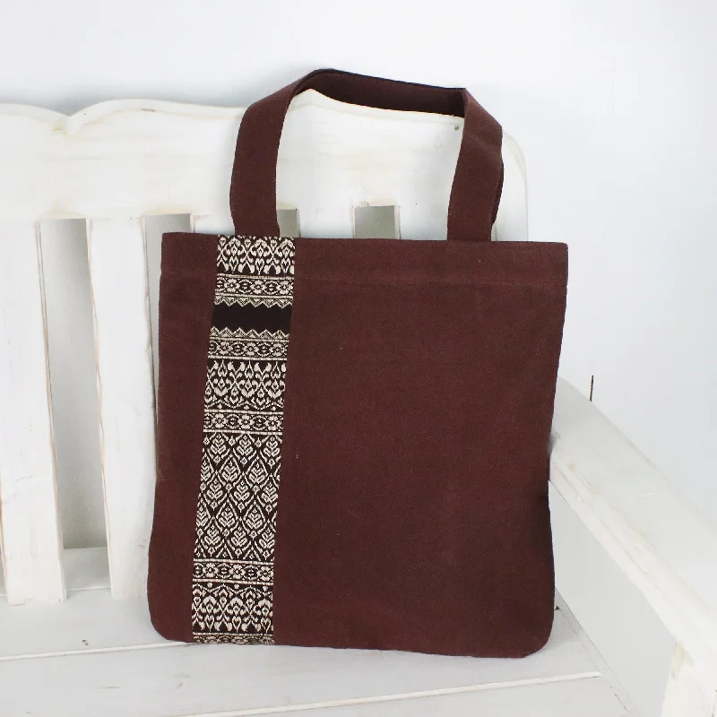 - Dog anti-slip matChiang Mai Lanna Embroidered Thai Style Brown Cotton Tote Bag