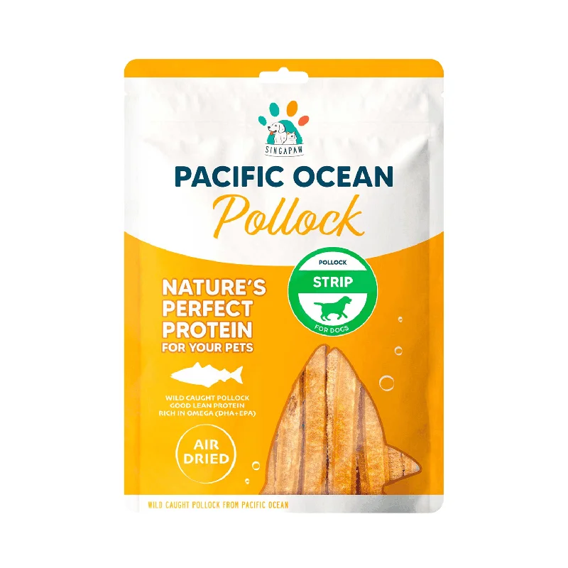 - Dog food helps the digestive systemSingapaw Pollock Strip Air Dried Dog Treats