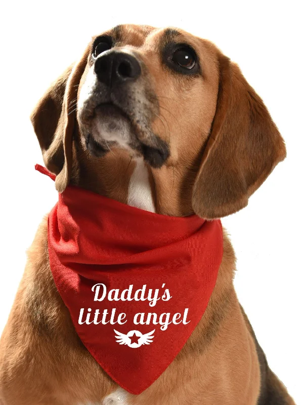 Daddy's little angel dog bandana
