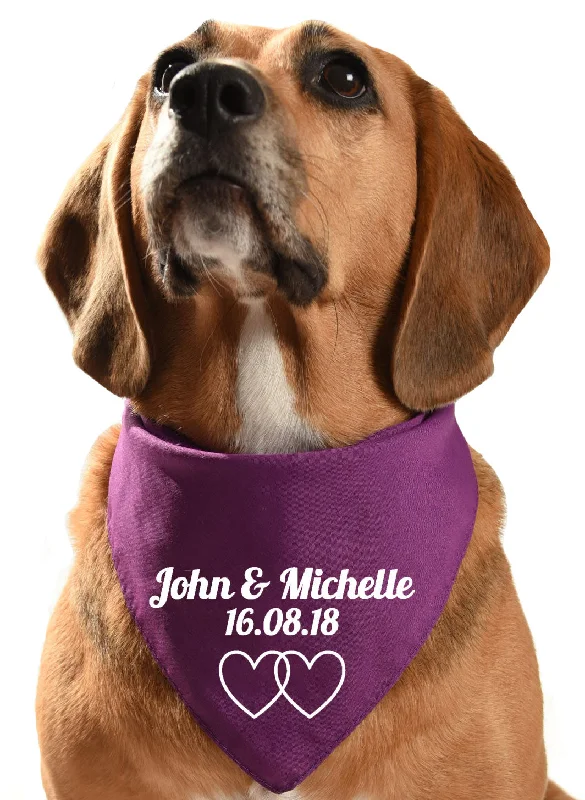 Wedding / civil ceremony personalised dog bandana