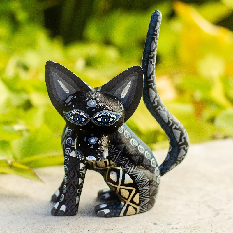 - Hamster silent running wheel to prevent chewingBlack Fox Wood Alebrije Fox Figurine in Black from Mexico