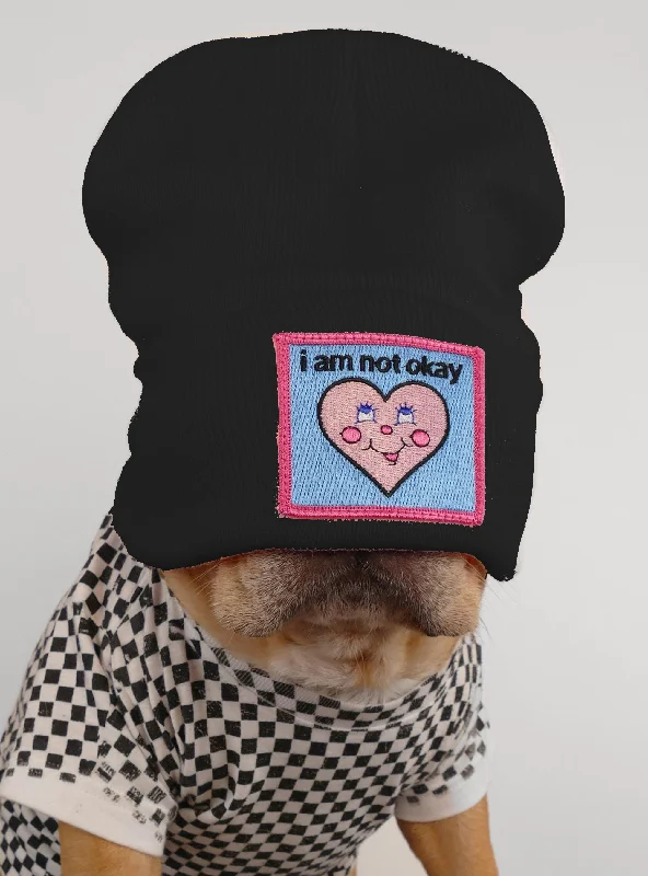 Cat clothesI Am Not Okay Beanie