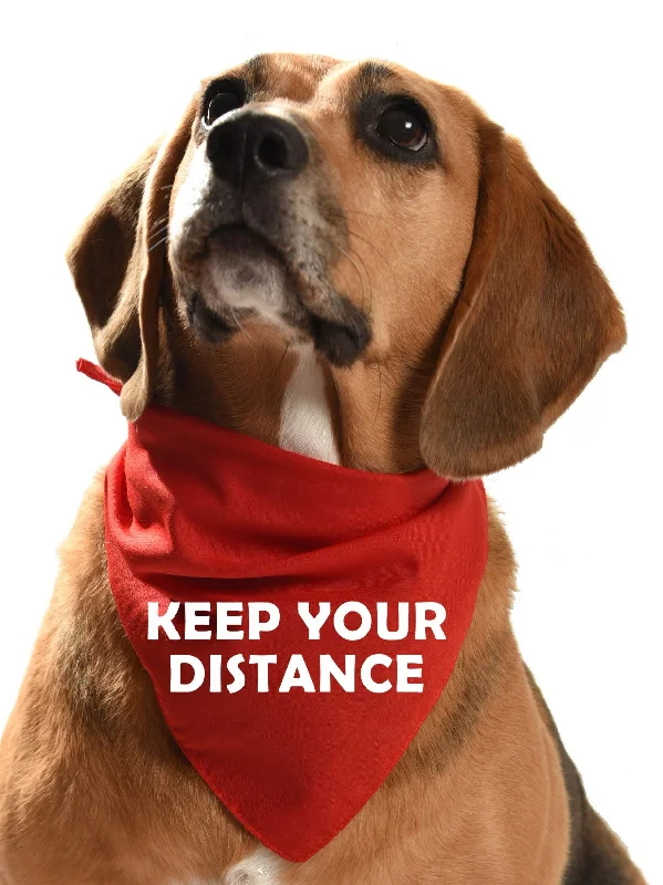 Keep your distance dog bandana