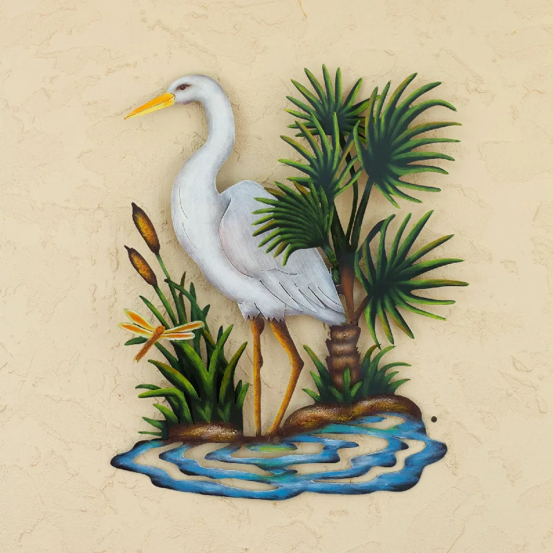 - Air box TSA certified check-inHeron in Chapala Handcrafted Steel Bird Wall Art