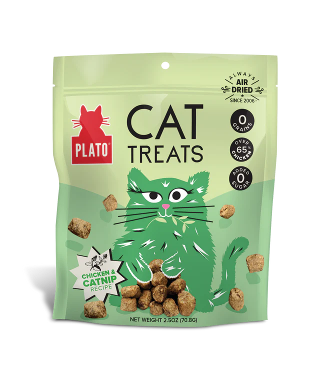  . **Health and Nutrition**  Plato Cat Air-Dried Treats Chicken & Catnip