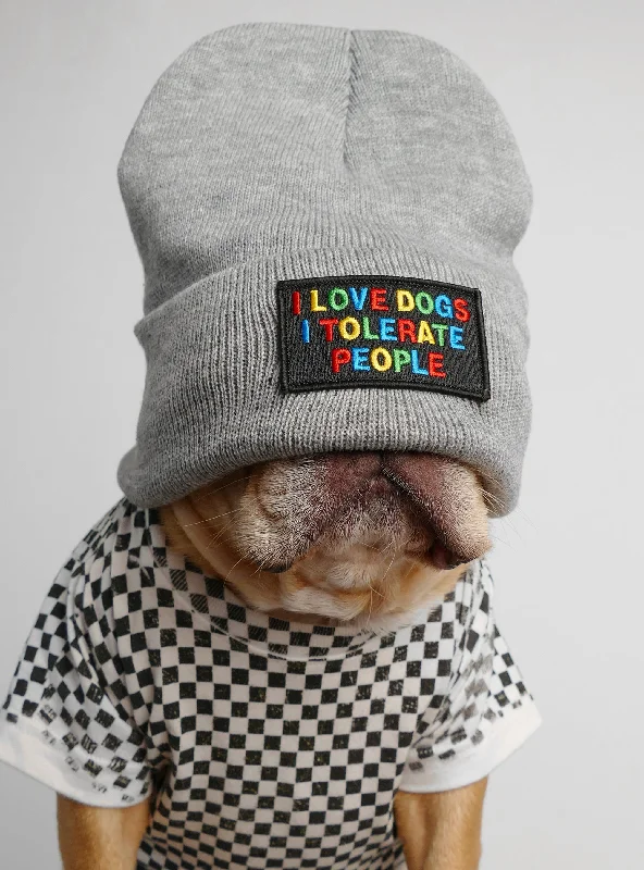 XX brand pet fashionLove Dogs Tolerate People Beanie
