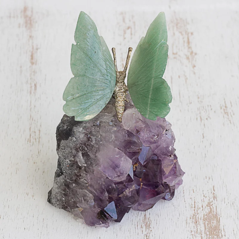 - Christmas pet Christmas clothingVerdant Wings Quartz and Amethyst Butterfly Gemstone Sculpture from Brazil - Christmas pet Christmas clothingVerdant Wings Quartz and Amethyst Butterfly Gemstone Sculpture from Brazil