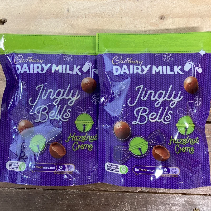 - Postoperative pet anti-licking Elizabethan collar2x Cadbury Dairy Milk Jingly Bells Hazelnut Creme Chocolate Bags (2x73g) - Postoperative pet anti-licking Elizabethan collar2x Cadbury Dairy Milk Jingly Bells Hazelnut Creme Chocolate Bags (2x73g)