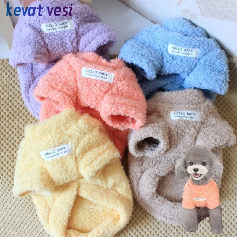 Winter Dog Sweater Warm Plush Dog Clothes for Christmas