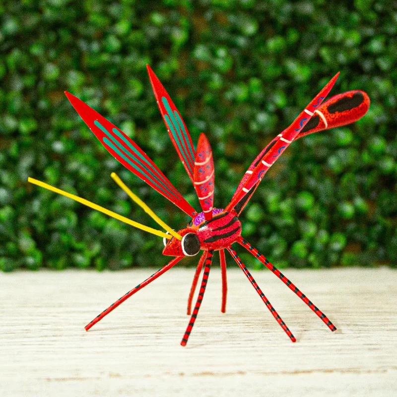 -Explosion-proof leash FOR LARGE dogsRed Dragonfly Handmade Dragonfly Alebrije Figurine in Red from Oaxaca -Explosion-proof leash FOR LARGE dogsRed Dragonfly Handmade Dragonfly Alebrije Figurine in Red from Oaxaca