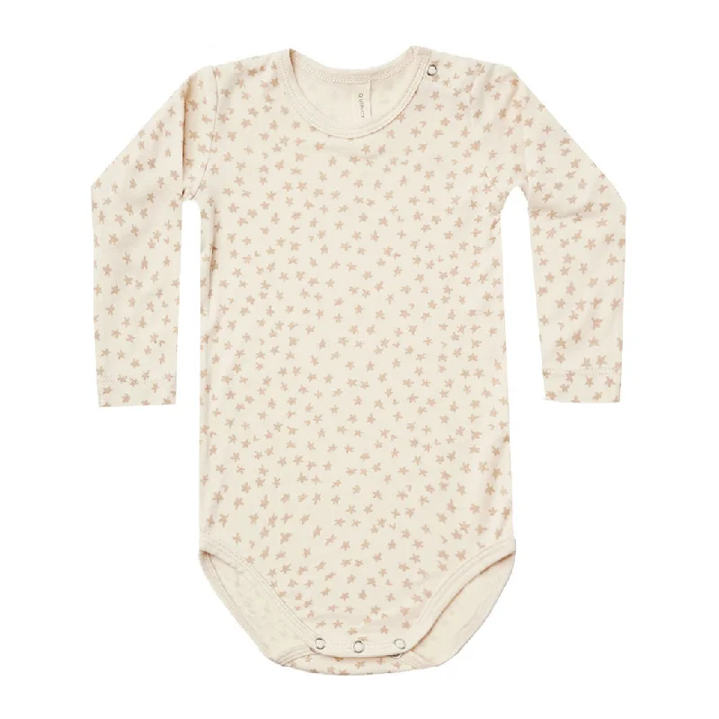 Quincy Mae Bamboo Longsleeve Bodysuit-Scatter