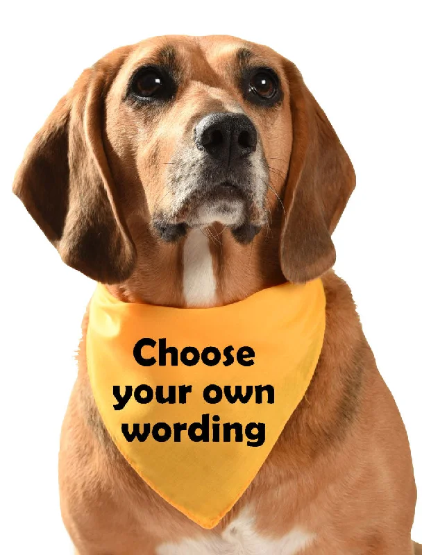 Customised warning / safety / training dog bandana