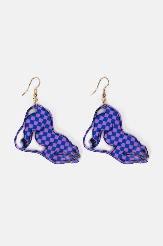 - Winter warm clothes for short-haired dogsPanther Check Earrings
