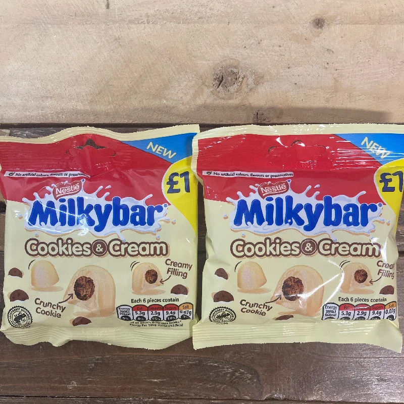 - Hamster silent running wheel to prevent chewing2x Milkybar Cookies & Cream Chocolate £1 Bags (2x73g)