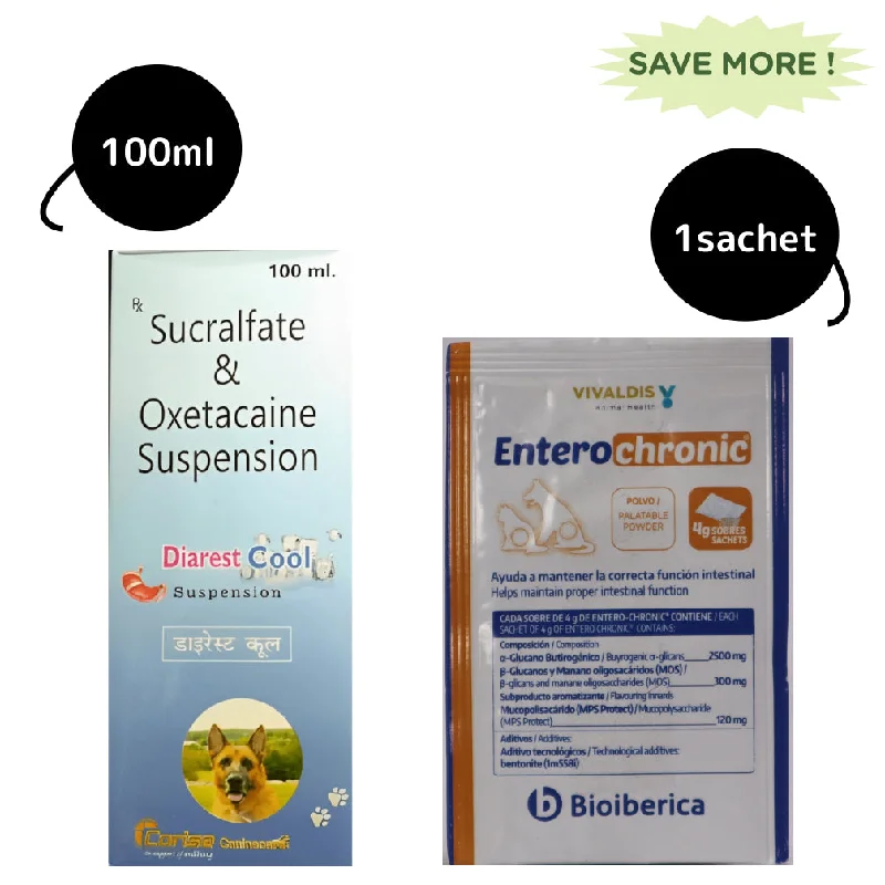- Elderly dog joint care mattressCorise Diarest Cool Syrup (100ml) and Vivaldis Entero Chronic Powder for Dogs & Cats (1 Sachet) Combo - Elderly dog joint care mattressCorise Diarest Cool Syrup (100ml) and Vivaldis Entero Chronic Powder for Dogs & Cats (1 Sachet) Combo