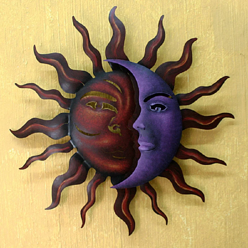 - Solid wood cat climbing frame customizedRomantic Duality Sun and Moon Steel Wall Art - Solid wood cat climbing frame customizedRomantic Duality Sun and Moon Steel Wall Art