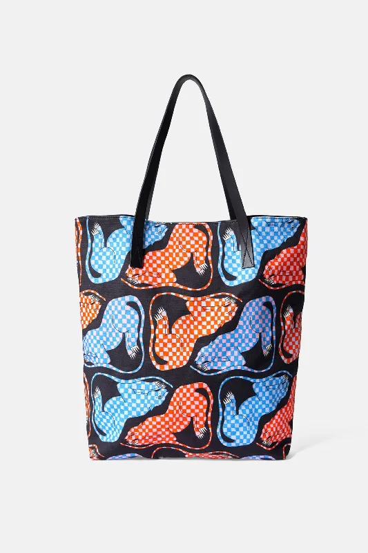 - ​​Pet toys under    yuanPanther Check Canvas Tote