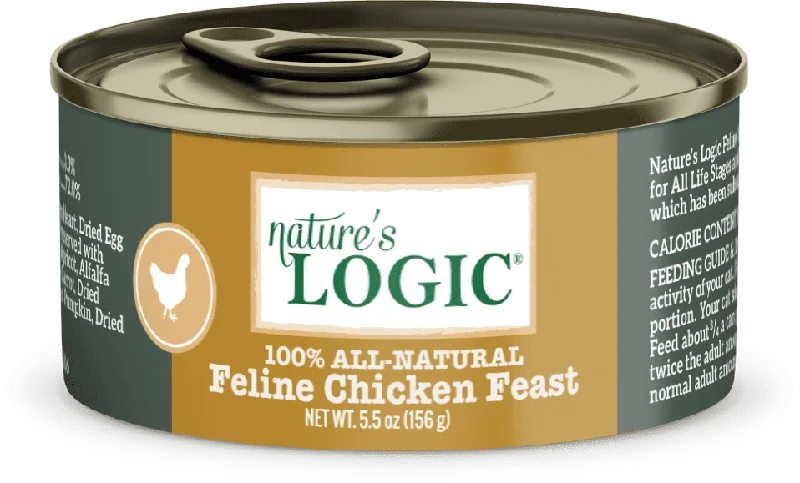    - Cat food for immune system support  Nature's Logic Cat Chicken Feast