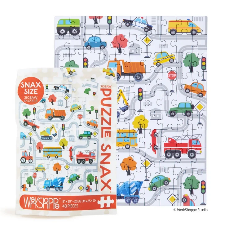 - Car dog seat beltPuzzle Snax - Trucks & Transportation 48 Pce