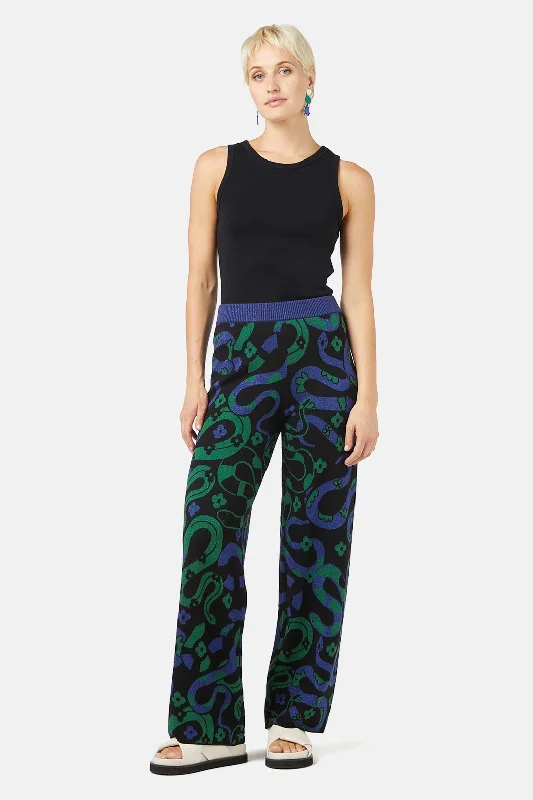 - Organic cotton dog bibsFlower Snake Knit Pant