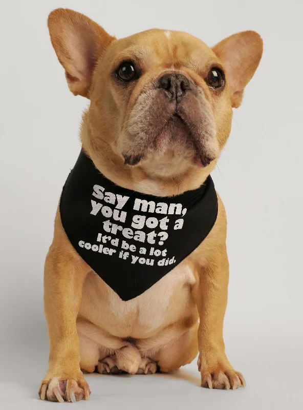 Pet ClothesSay Man You Got A Treat Bandana