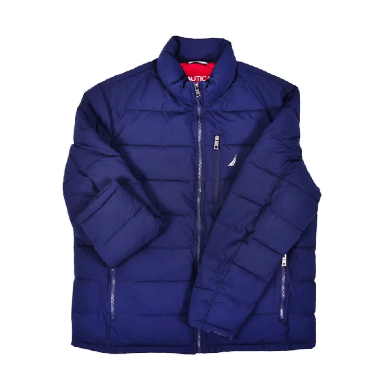 ---NAUTICA MEN L/S PUFFER JACKET 1448190 NVY (XL) (IR.W)