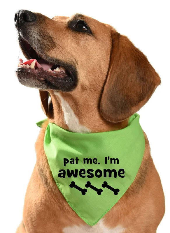 Pat me I'm awesome dog bandana